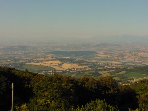 View westwards from Monteconero Abbey, Ancona, Italy